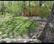 Before firepit-curve bench